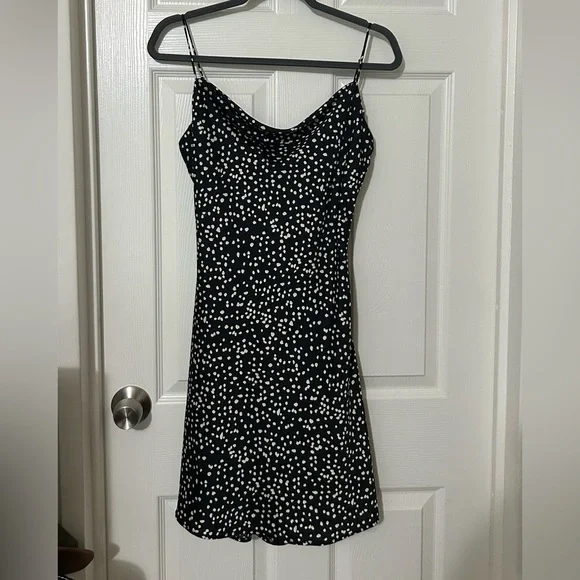 Papermoon | Dresses | Little Black Polka Dot Slip Dress | Poshmark